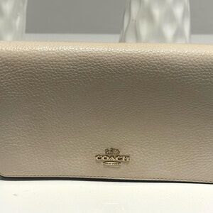 Coach Beige Leather Women's Wallet